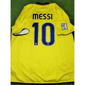 Messi Barcelona TREBLE SEASON 2008 2009 Away Soccer Jersey Shirt XL